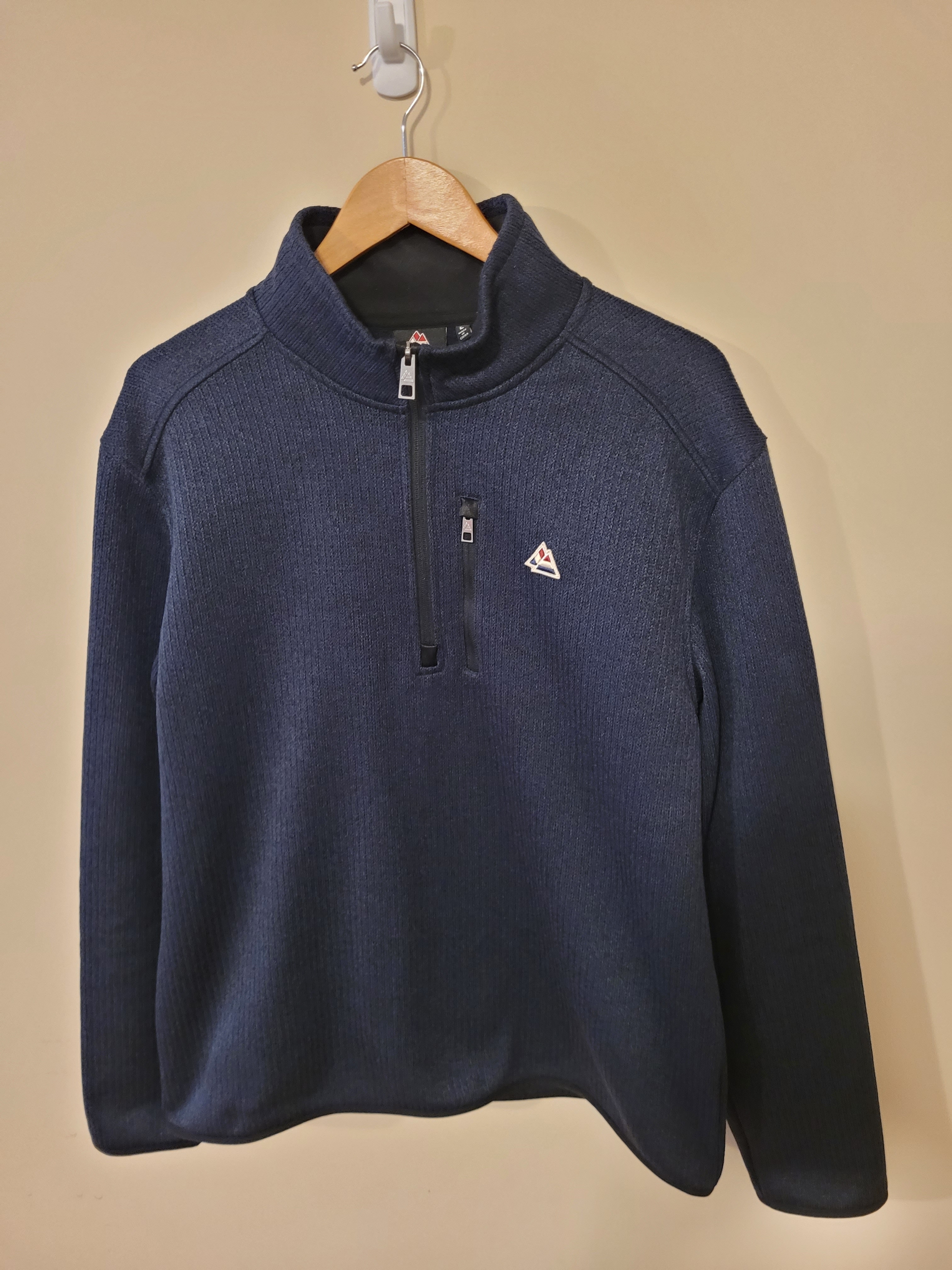 Brand New Galtsand Men's Navy Marl Blue Quarter-Zip Sweater With Tags Size Large